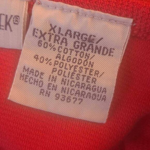 Cabin Creek Women's Henley Shirt Red Long Sleeve Buttons Crew Neck Preppy XL - Picture 6 of 7